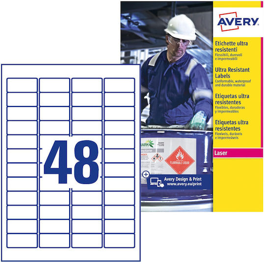 Avery Autocolante mici in Alb Culoare 45.7x21.2mm