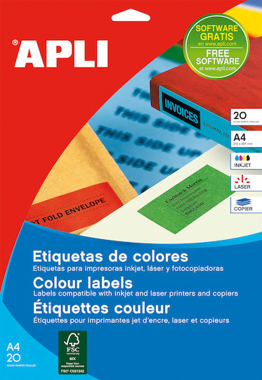 Apli Autocolante mici in Verde Culoare 70x37mm