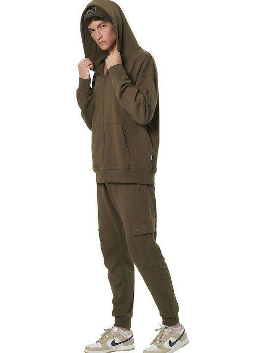 Green Hoodie Cardigan