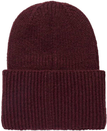 Beanie Beanie Knitted in Burgundy color