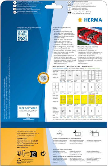 Herma 400 Self-Adhesive Rectangular A4 Labels 210x297mm