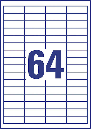 Avery 6400 Etichete autoadezive A4 Dreptunghiulare 48.5x16.9mm