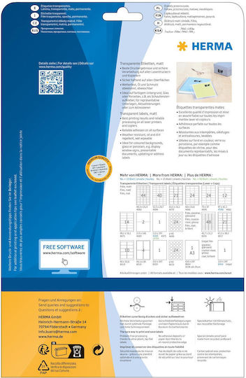 Herma 300 Αυτοκόλλητες Ετικέτες Α4 Ορθογώνιες 97x42.3mm