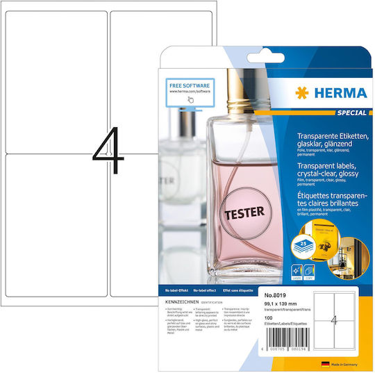 Herma 10 Αυτοκόλλητες Ετικέτες Α4 Ορθογώνιες 99.1x139mm