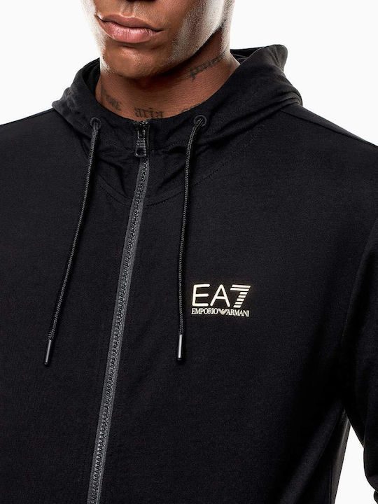 Ζακέτα με Κουκούλα Black / Gold