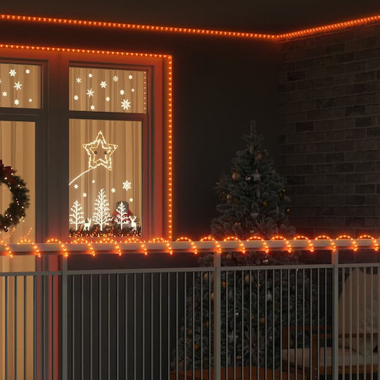 Christmas Light Tube Warm White Battery 2400 Light Bulbs 100m