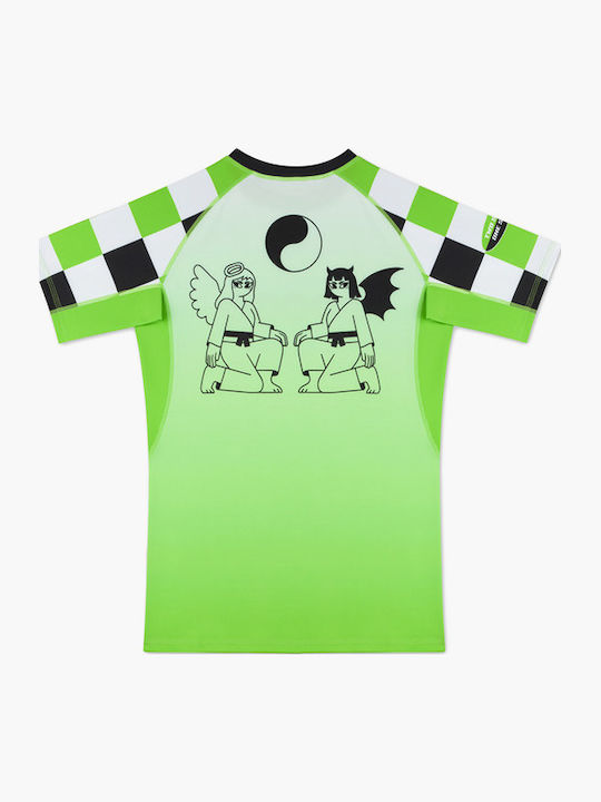 Manto Ανδρική Κοντομάνικη Μπλούζα MN-R931-GR για Jiu-Jitsu Πράσινη