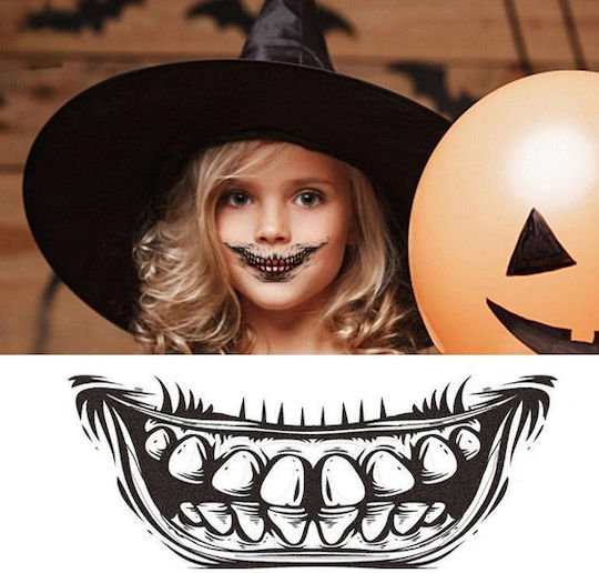 Set 3 Semi-permanent Tattoos Zola Halloween Devilish Smile Design