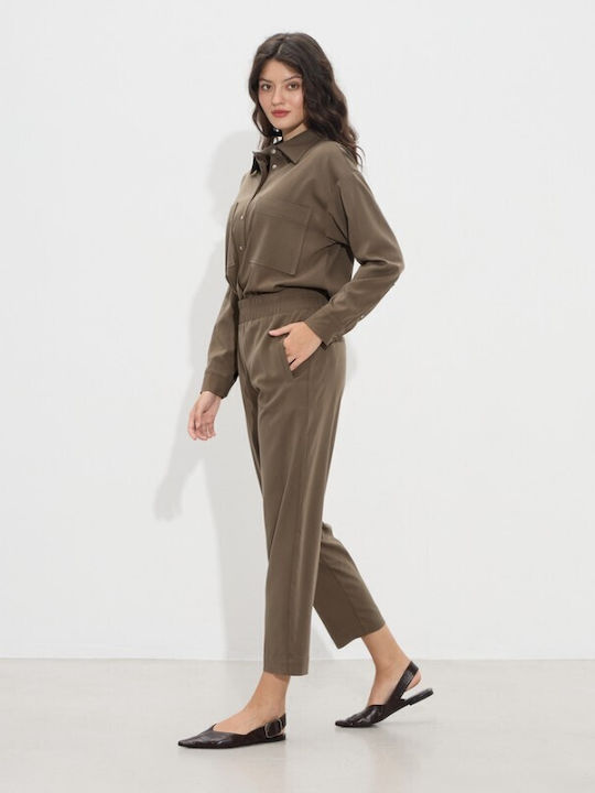 Dama Tesatura Pantaloni Olive