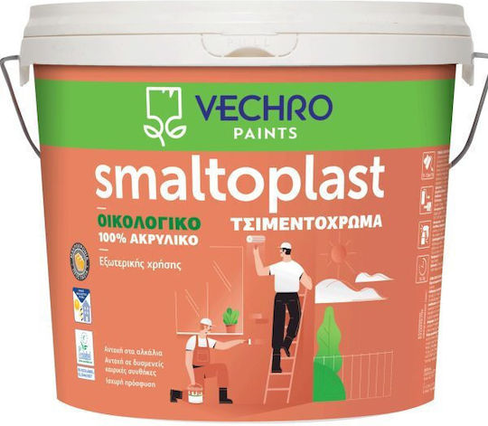 Vechro Smaltoplast Τσιμεντόχρωμα Ακρυλικό Γκρι 10lt