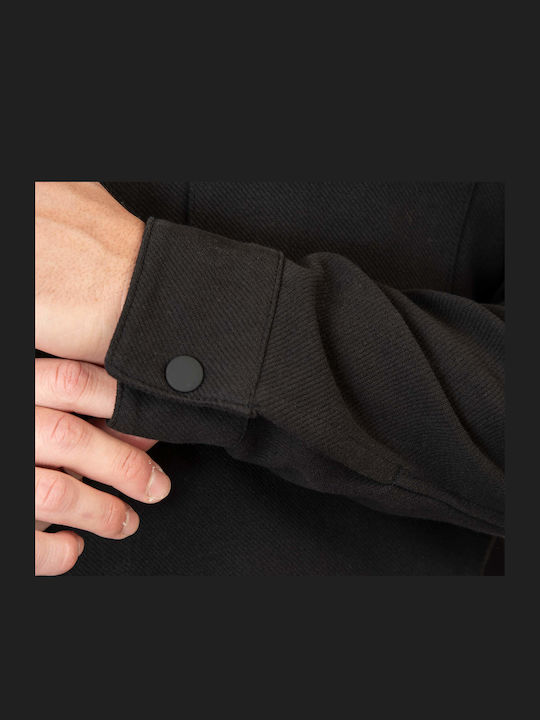 Дълъг Ръкав Деним Overshirt Стандартна Кройка Черен