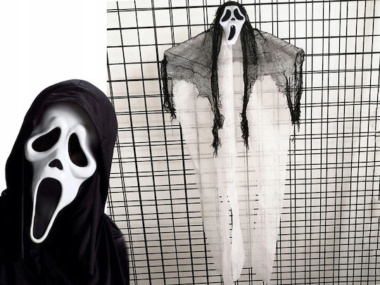Halloween Skeleton Decoration Zola Hanging 50 X 90 Cm White Black