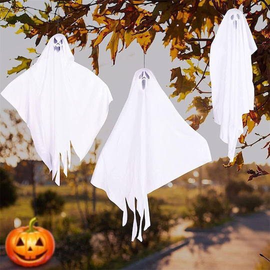 Set 3 Fantome Decorative Halloween Zola 55 X 75 Cm Agățate Albe