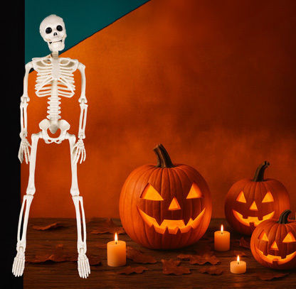 Halloween Skeleton Decoration Zola 40 Cm Hanger Abs White