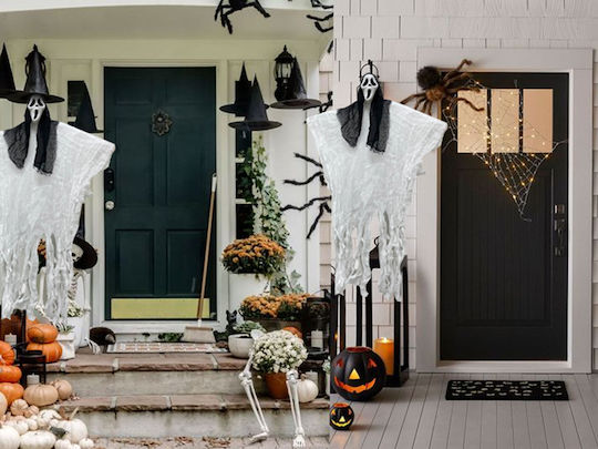 Halloween Skeleton Decoration Zola Hanging 50 X 90 Cm White Black