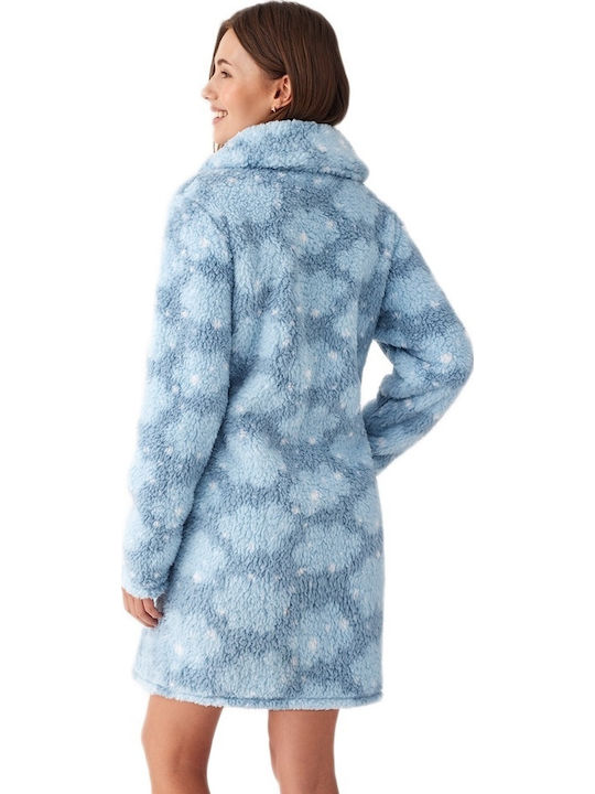 Promise Winter Women's Robe Light Blue
