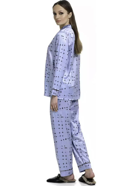 Miss Rosy Set Pijamale pentru Femei Albastru