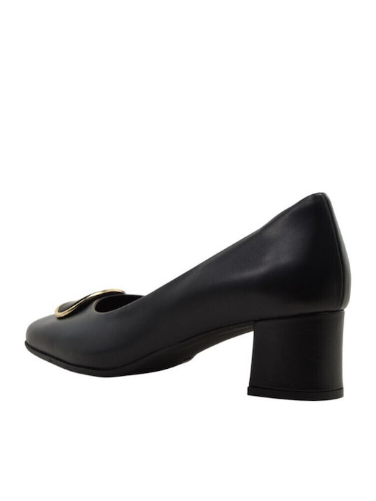 Leder Pumps Schwarz