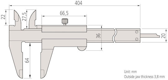 Mitutoyo 530-122 Аналогов Мерач За Телесна Мазнина с Точност На Измерване 0.02mm и Размер На Измерване До 150mm