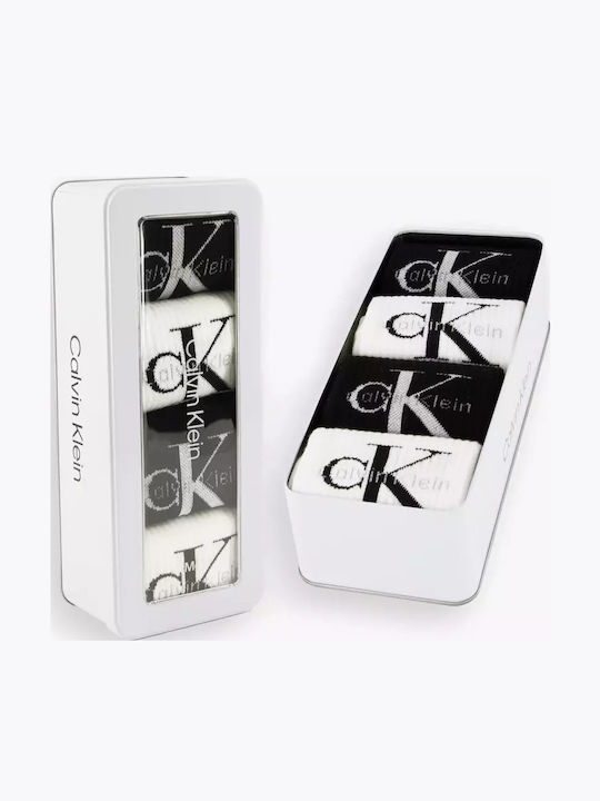 Calvin Klein Ανδρικές Κάλτσες White-black 4Pack Calvin Klein Ανδρικές Κάλτσες White-black 4Pack