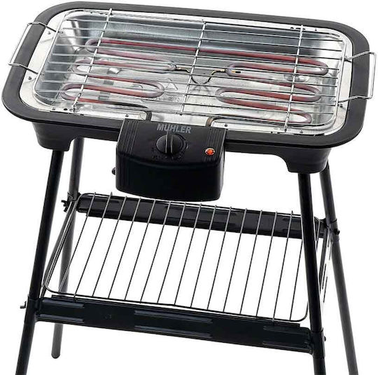 Muhler With Legs Electric Grill Grill 2000W with Adjustable Thermostat 37cmx21cmcm