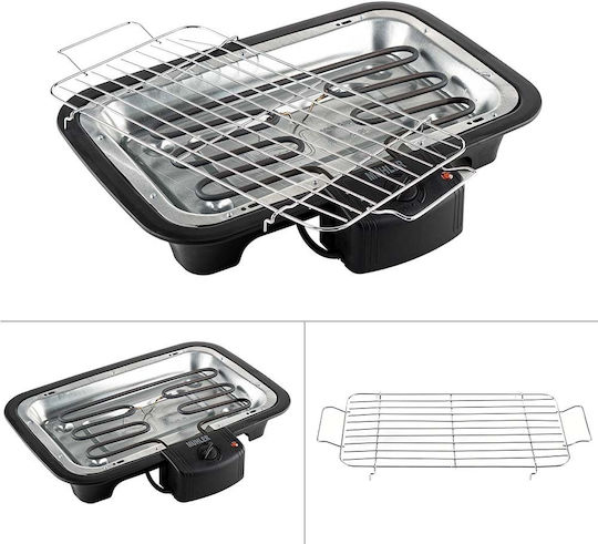 Muhler With Legs Electric Grill Grill 2000W with Adjustable Thermostat 37cmx21cmcm