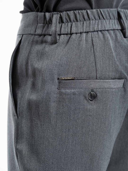 Trousers Elastic in Loose Fit Alberto Grey