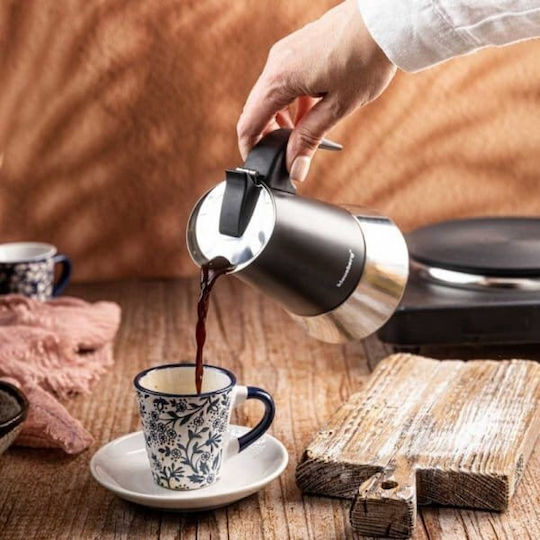 Klausberg Μπρίκι Espresso 4cups Inox Μαύρο