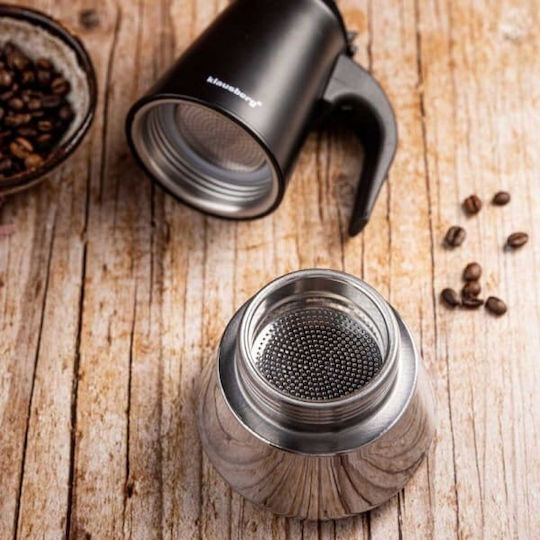 Klausberg Μπρίκι Espresso 4cups Inox Μαύρο