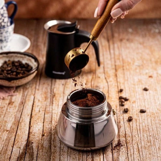 Klausberg Μπρίκι Espresso 4cups Inox Μαύρο