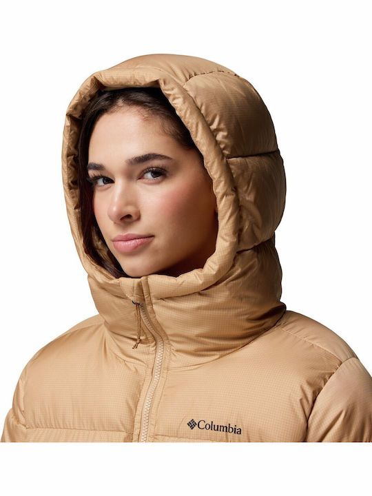Puffect Ii Mid Women's Lifestyle Jacket for Winter with Hood Beige