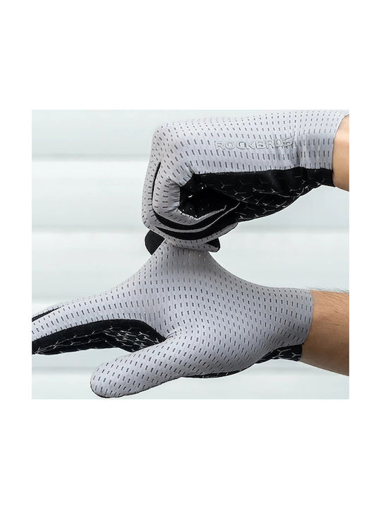 Rockbros Full Finger Cycling Gloves Adults Gray