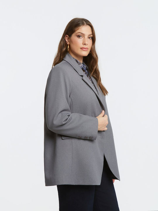 Mat Fashion Женски Сако Сив