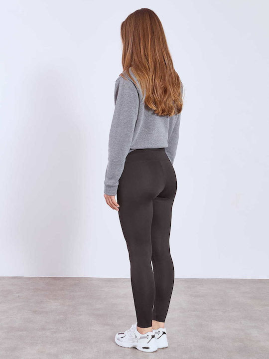 Celestino Women's Leggings Raw Hem Slim Fit Black