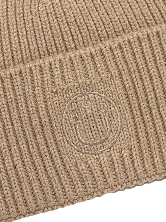 Beanie Γυναικείος Σκούφος Πλεκτός σε Μπεζ χρώμα