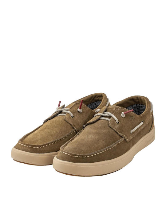 Men's Synthetic Leather Boat Shoes Brown