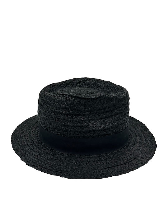 Irene Vilou Wicker Women's Hat Black