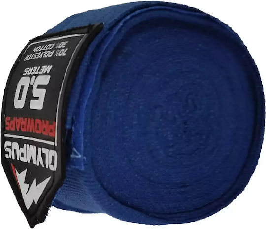 Martial Arts Hand Wraps Adults Olympus Pro-wrap Elastic 450cm Blue
