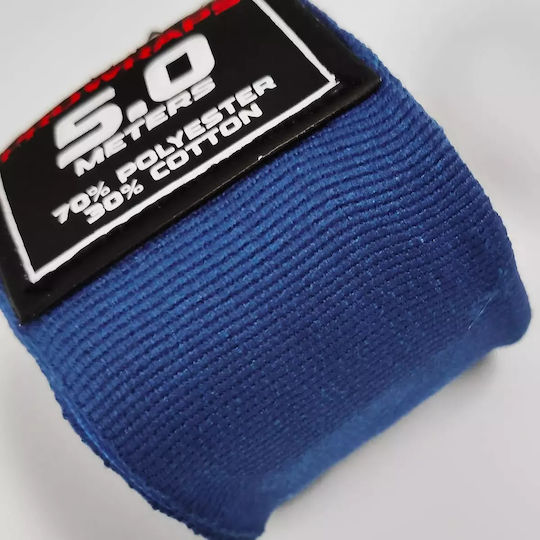 Martial Arts Hand Wraps Adults Olympus Pro-wrap Elastic 450cm Blue
