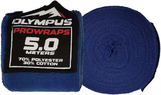 Martial Arts Hand Wraps Adults Olympus Pro-wrap Elastic 450cm Blue