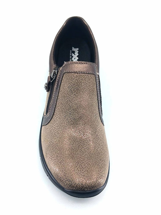 Ανατομικά Γυναικεία Slip-On Δερμάτινα Καφέ