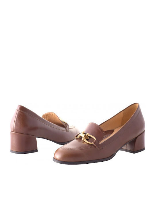 Pantofi cu toc Tabac maro