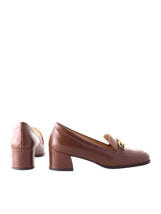 Pantofi cu toc Tabac maro
