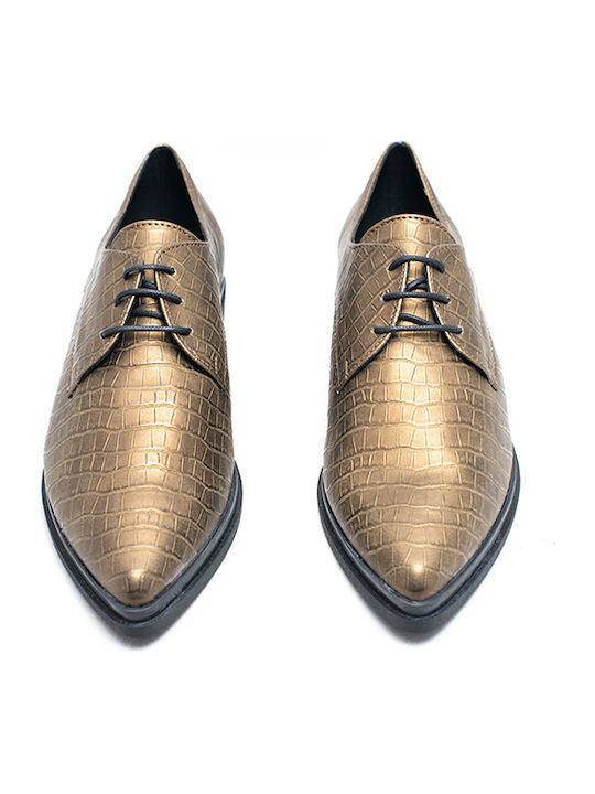 Women's Leather Oxford Shoes Green