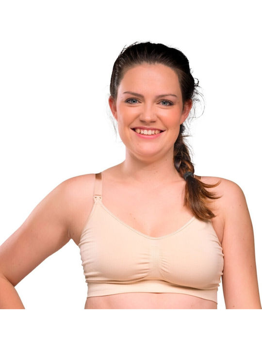 Carriwell Maternity & Nursing Bra with Clips Black/Beige