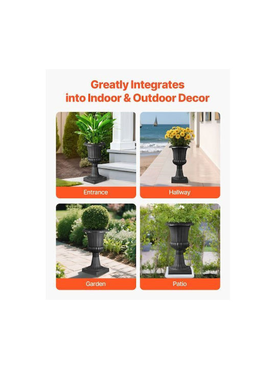 Vevor Planter Box Plastic Black 25x42cm.