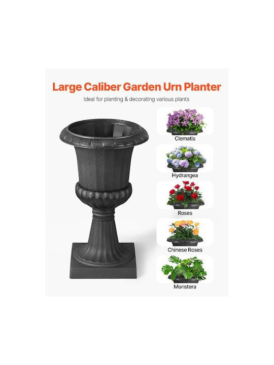 Vevor Planter Box Plastic Black 25x42cm.