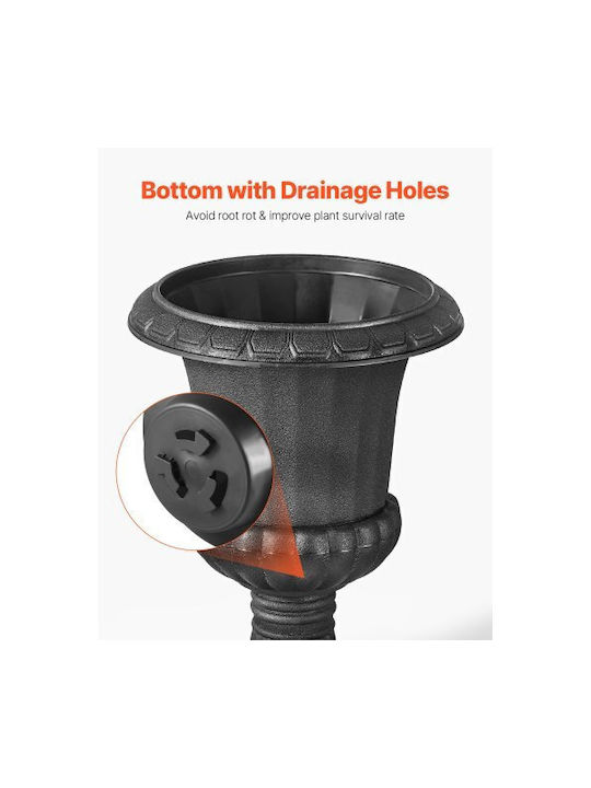 Vevor Planter Box Plastic Black 25x42cm.