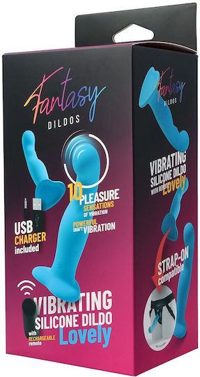Virgite Klassisch Vibrator mit Fernbedienung 4cm Hellblau