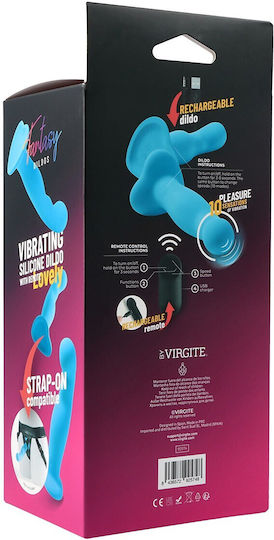 Virgite Klassisch Vibrator mit Fernbedienung 4cm Hellblau